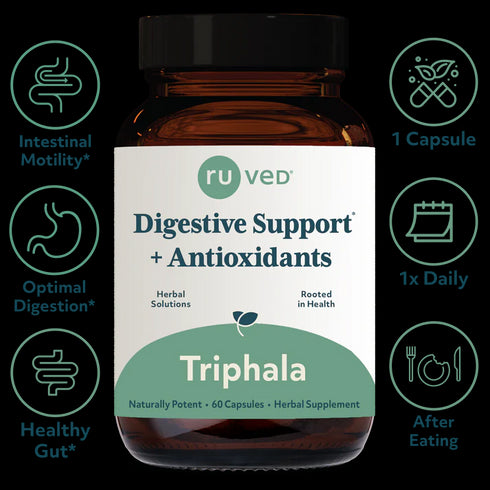 Image of Triphala - Digestive Support + Antioxidants 60vcaps benefits